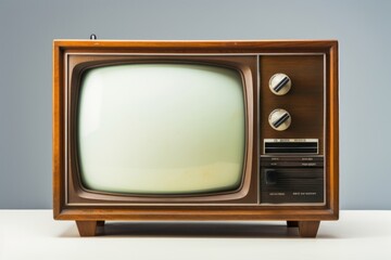 Vintage TV television screen electronics.