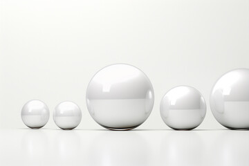 3d render of a white sphere isolated on a gray background