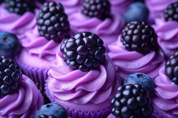 Desserts for all color of purple professional advertising food photography