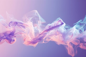 Ethereal swirls of violet and blue smoke dance against a gradient backdrop