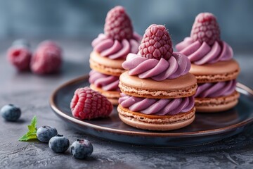 Desserts for all color of purple professional advertising food photography