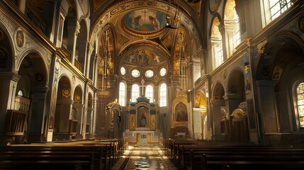 Ancient Style Church interior 