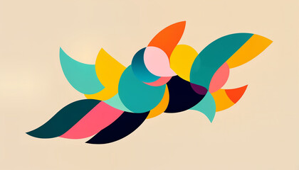 Obraz premium illustrazione con sfondo geometrico a tema astratto