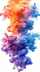 Colorful smoke with gradient colors