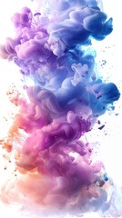 Colorful smoke with gradient colors
