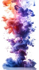 Colorful smoke with gradient colors