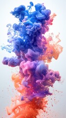 Fototapeta premium Colorful smoke with gradient colors