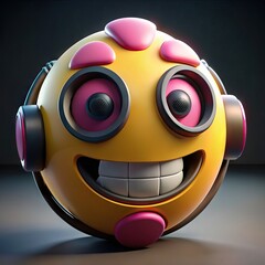 Emoji 3d smiley face. Generative AI