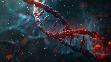 DNA strand 3D Concept - obrazy, fototapety, plakaty