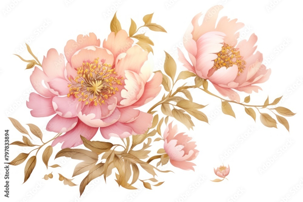 Wall mural peony flower plant rose. - Wall murals