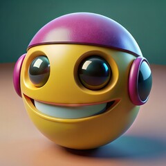 Emoji 3d smiley face. Generative AI