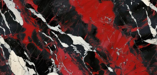 marble red white black background