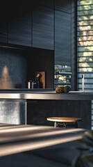 Minimalist Kitchen Island, Modern Design Perspective