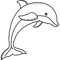 Dolphin cartoon coloring