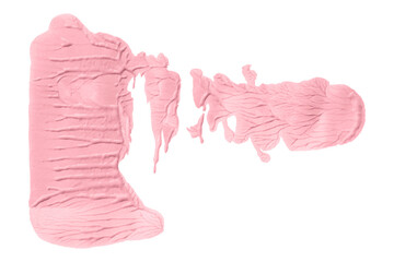 Shiny pink brush watercolor painting isolated on transparent background. watercolor png