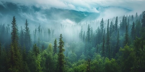 Breathtaking mountains landscape of Alaska