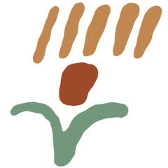 Abstract of brown flower illustration 