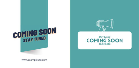 coming soon vector template post icon for social media background, coming soon template fyi vector with colour simple