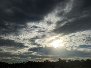 sky, clouds, nature, weather, cloudscape, day, cloudy