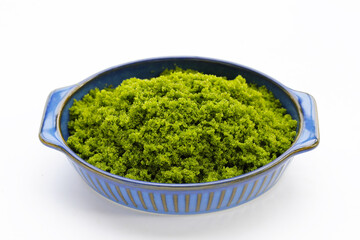 Wolffia globosa or swamp algae, water meal