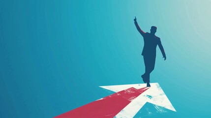 Businessman on Rising Arrow