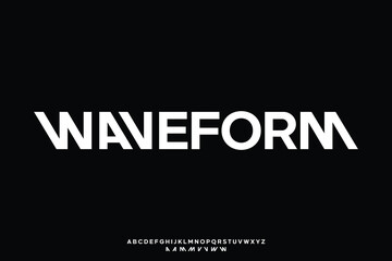 Modern trendy sans serif alphabet display font vector. Clean branding typeface