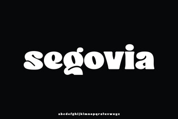 Unique chubby lowercase alphabet retro style display font vector