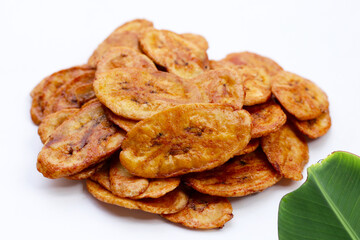 Crispy banana chips. Fruit snack