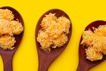 Thai crispy flossy sweet Eggs floss (Foi Thong Krob)
