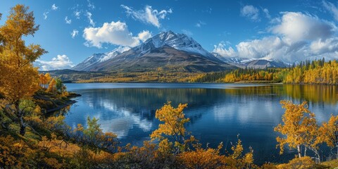 Breathtaking mountains landscape of Alaska