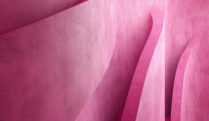 Abstract Pink Flower Petal Pattern on Wavy Wall Background for Creative Design and Decoration Concept