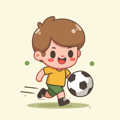 Vector vector kids playing football