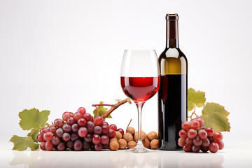 Obraz premium wine bottle over isolated white background