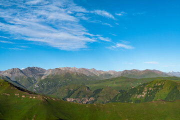 Tianshan scenery along the Duku Highway in Xinjiang Uygur Autonomous Region, China
