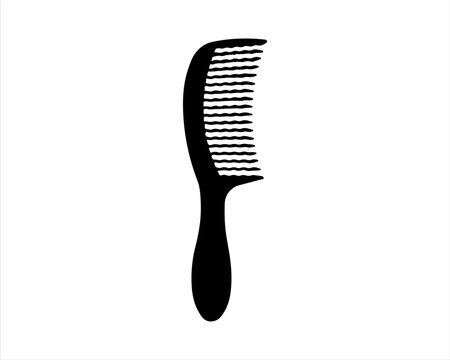 recommend clip art: Comb silhouette icon logo vector illustration isolated on white background