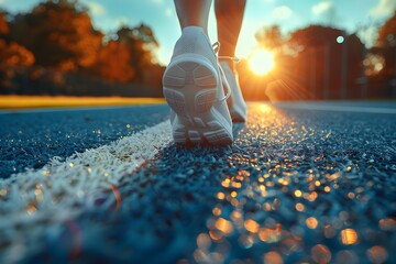 feet, walking, closeup