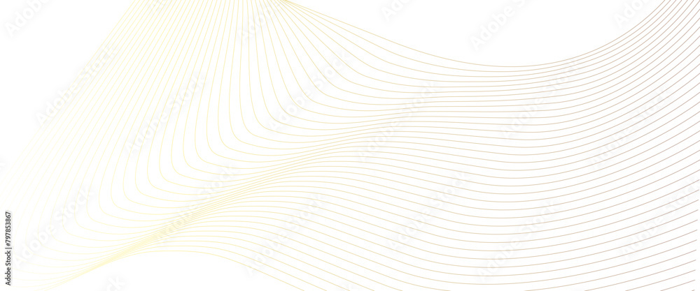 Poster vector white background with gold line waves luxury banner transparent background design elements wa