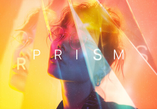 Prism Lens Photo Effect Mockup With Generative AI