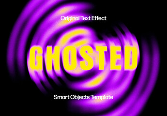 Purple Motion Mist Text Effect Mockup
