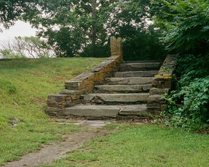 Fototapeta na wymiar Stairway at Two Lights State Park