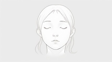 minimal line drawing of a face