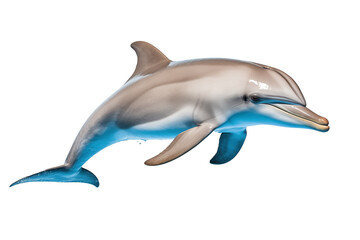 Obraz premium Dolphin on isolated chroma key background