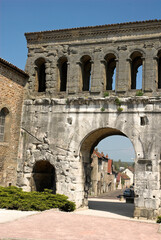 La porte Saint André, monument Romains, Autun, 71, Saône et Loire; France - obrazy, fototapety, plakaty