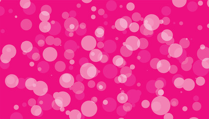 white focused and defocused lights on pink background, Shiny background, doted circle vector illustration