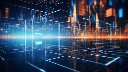 Data exchange, digital technology background, software development, cloud computing. Business Intelligence, global network, Data analysis, techician team computer programming.