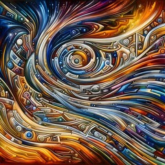 abstract fractal background with lines