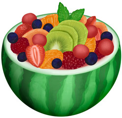bowl of fresh fruit for summer 