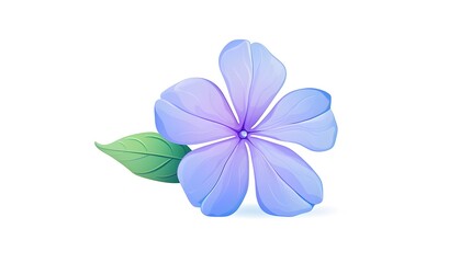 Captivating Periwinkle Flower in Full Bloom with Delicate Petals Exuding Elegance and Grace - obrazy, fototapety, plakaty