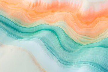 Cascading Lace Waterfall on Sleek Marble Surface in Elegant Dreamlike 3D Rendering - obrazy, fototapety, plakaty