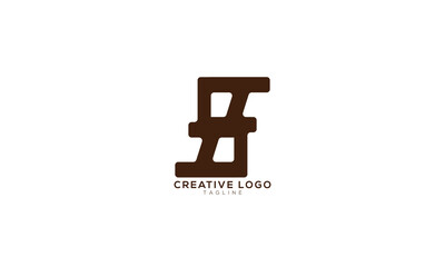 EF BF Abstract initial monogram letter alphabet logo design